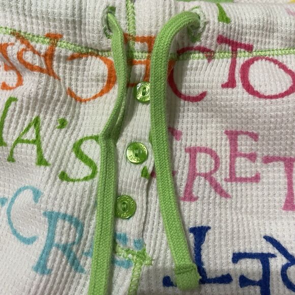 Vtg Y2k Victorias Secret XS After Party Thermal Co-ord Pajama 2 piece Set - Picture 12 of 12